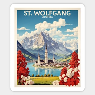 St Wolfgang Austria Vintage Travel Poster Tourism Sticker